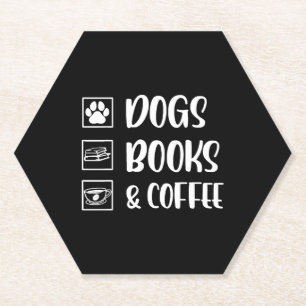 Hunde Bücher Kaffee Funny Dog Untersetzer