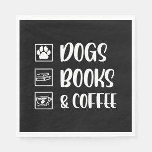 Hunde Bücher Kaffee Lustiger Hund Serviette
