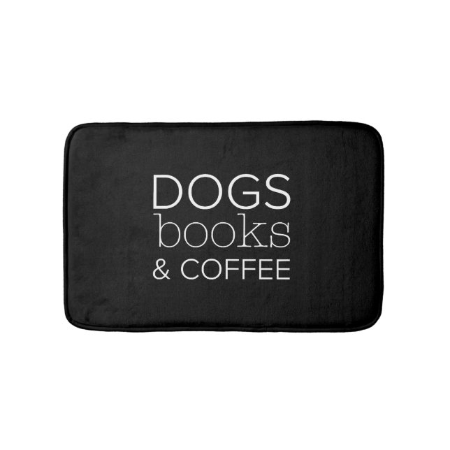 Hunde Bücher Kaffeebuchwurm Hunde Mama Badematte (Vorderseite)