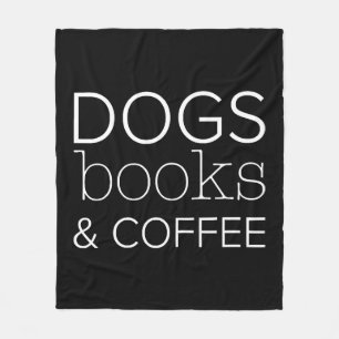 Hunde Bücher Kaffeebuchwurm Hunde Mama Fleecedecke