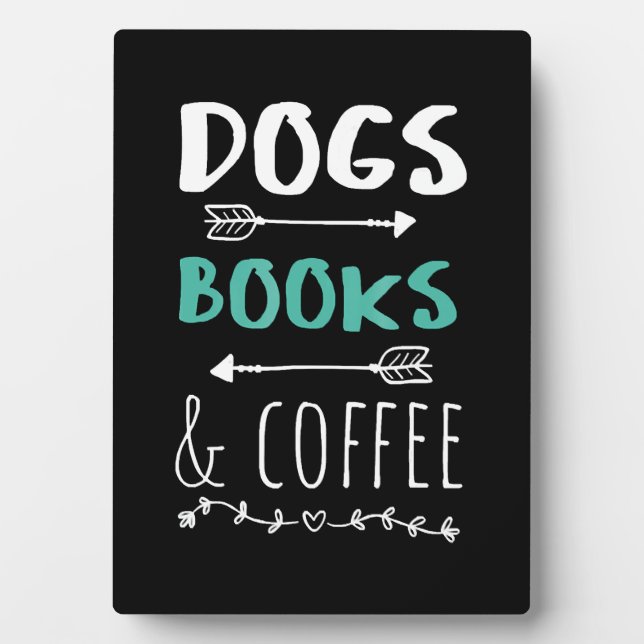 Hunde Bücher Kaffeewochenende Tiervorrat Fotoplatte (Vorderseite)