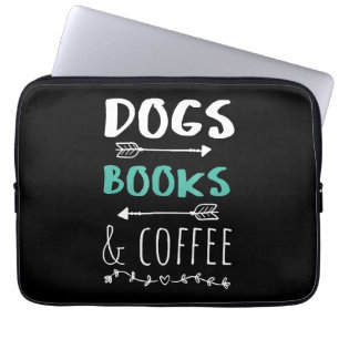Hunde Bücher Kaffeewochenende Tiervorrat Laptopschutzhülle