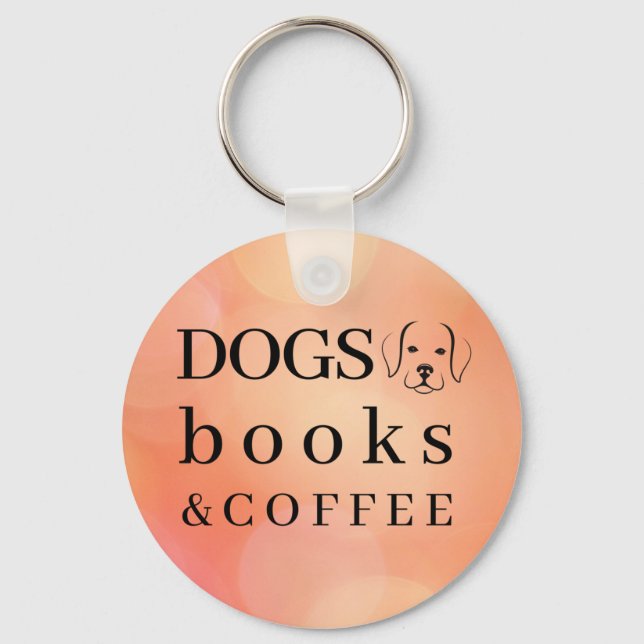 Hunde Bücher und Kaffee, Hundeschlitten, Hundesche Schlüsselanhänger (Vorderseite)