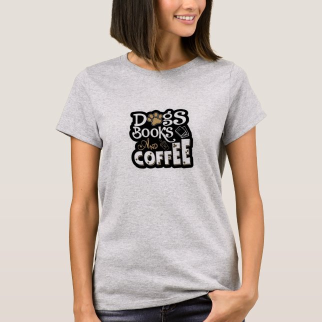 Hunde, Bücher und T-Shirt (Vorderseite)