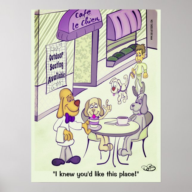 Hunde Café Poster (Vorne)