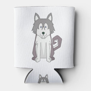 Hunde Cartoon Phantastisch Sibirischer Husky Dosenkühler
