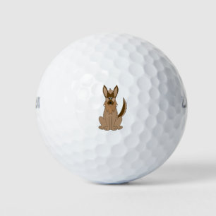 Hunde Cartoon Phantastischer deutscher Schäferhund Golfball