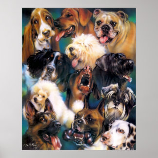 Hunde Collage Poster