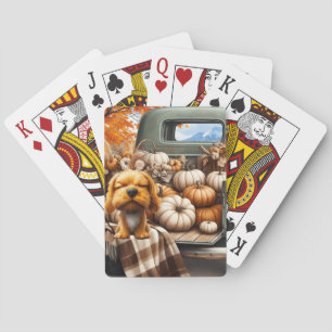 Hunde-Comic-Herbst-Themenspielkarten Spielkarten