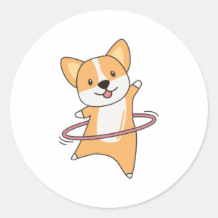 Hunde Corgi The Hullern Sport Niedlich Hunde Funny Runder Aufkleber