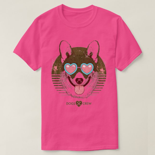 Hunde Crew T-Shirt (Design vorne)