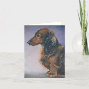 Hunde Dackel Profil Hund Art Note Card Dankeskarte