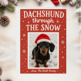 Hunde Dackel Weihnachtskarte Feiertagskarte