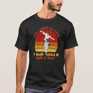 Hunde Dalmatiner Hundebesitzer Yoga Hund T-Shirt