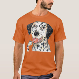 Hunde Dalmatiner Zahnputzgestänge Wasserfarbe T-Shirt