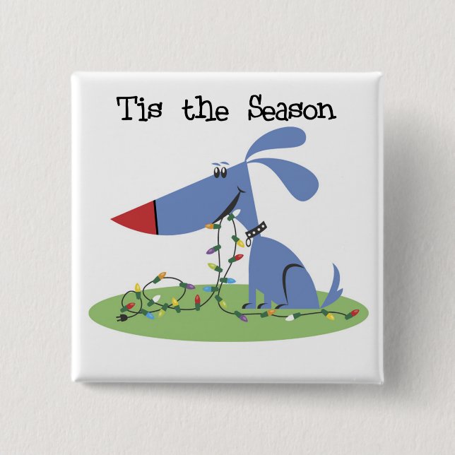 Hunde Das ist die Jahreszeit Weihnachts-Hemden und Button (Vorderseite)