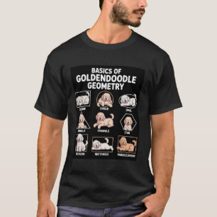 Hunde-Dekor Geometrie Mathe Goldendoodle Hund Lust T-Shirt