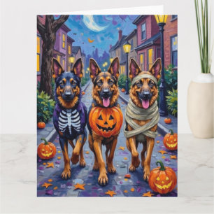 Hunde der deutschen Schäferhunde - Trick-or-Treati Karte