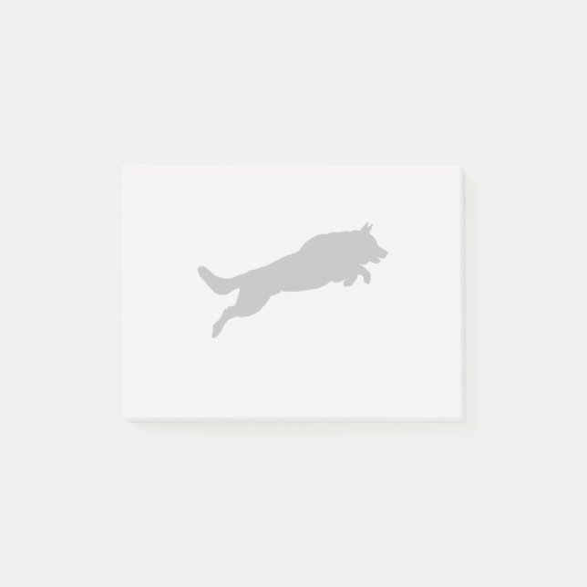 Hunde der Liebe der deutschen Hirtenherde-Silhouet Post-it Klebezettel (Vorderseite)