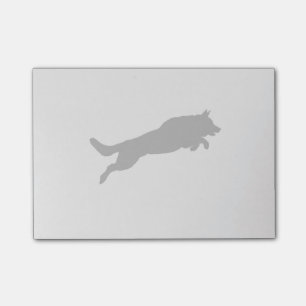 Hunde der Liebe der deutschen Hirtenherde-Silhouet Post-it Klebezettel