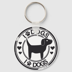 Hunde der Liebe I mit Welpen Schlüsselanhänger