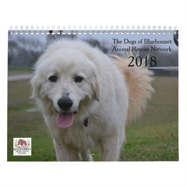 Hunde des Kalenders des Bluebonnet-2018 Kalender (Titelbild)