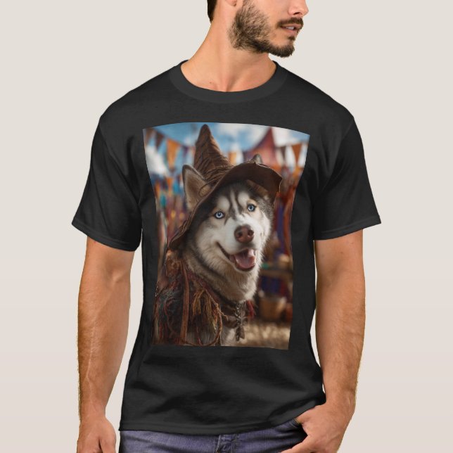 Hunde des Renaissance-Jahrmarkts: Sibirischer Husk T-Shirt (Vorderseite)