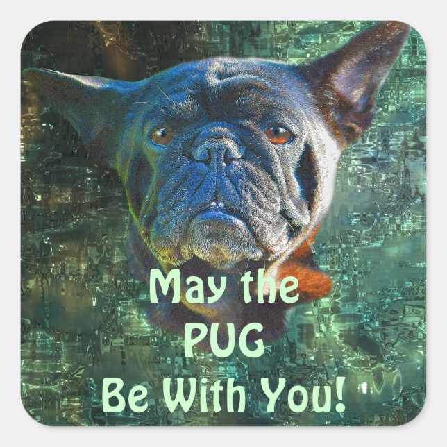 Hunde-Designs für Heimtiere Quadratischer Aufkleber (Vorderseite)