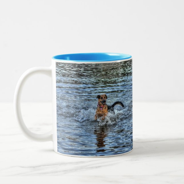 Hunde-Designs für Heimtiere Zweifarbige Tasse (Links)