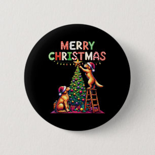 Hunde, die Christus dekorieren Button