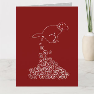 Hunde, die DogeMünzen herstellen, Papier als Gesch Karte