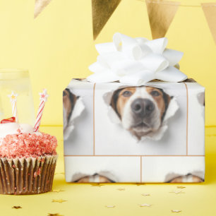 Hunde, die durch die Papierhalle des Drehpapiers p Geschenkpapier