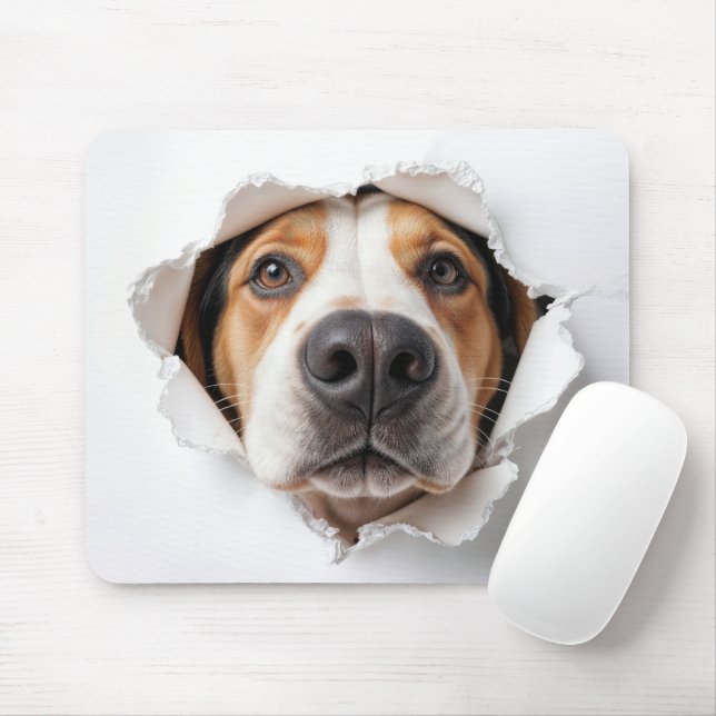 Hunde, die durch die Papierhalle des Drehpapiers p Mousepad (Mit Mouse)