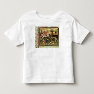 Hunde, die einen Leoparden, von einem Buch in Kleinkind T-shirt