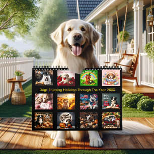 Hunde, die ihren Urlaub bis zum Jahr 2009 geniesse Kalender