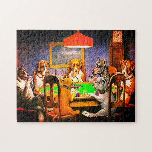 Hunde, die Poker als Freund spielen Puzzle