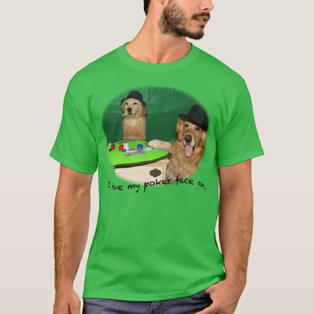 Hunde, die Poker-Gesicht spielen T-Shirt (Vorderseite)