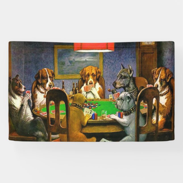 Hunde, die Poker spielen Banner (Horizontal)