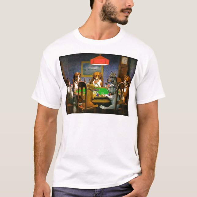 Hunde, die Poker spielen T-Shirt (Vorderseite)