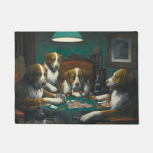 Hunde, die Poker spielen (Tierkartenspiel) Fußmatte