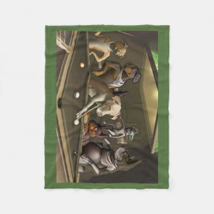 Hunde, die Pool - Dogz spielen Fleecedecke