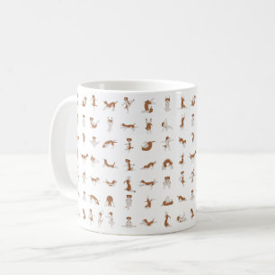 Hunde, die Yoga machen, Hunde, Yoga-Pose Kaffeetasse