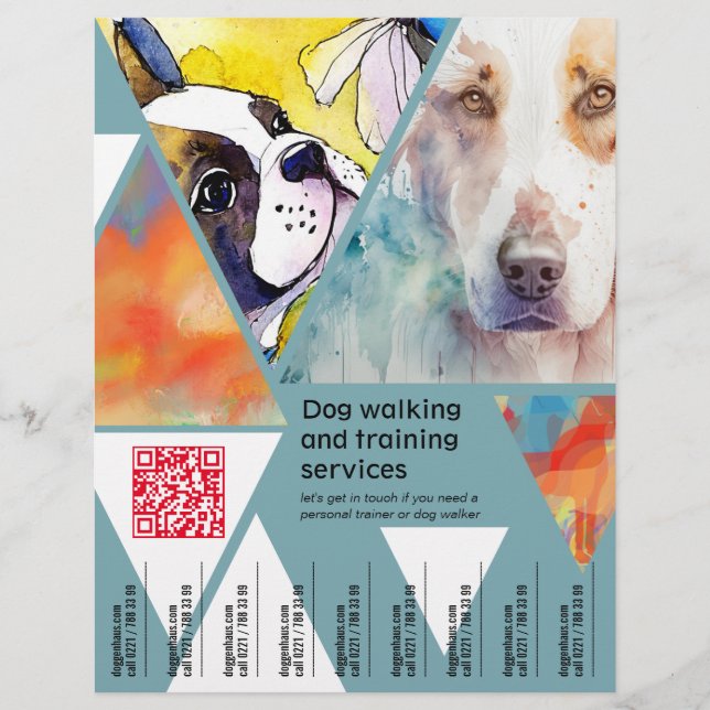 Hunde-Dienstleistungen Flyer  (Vorne)
