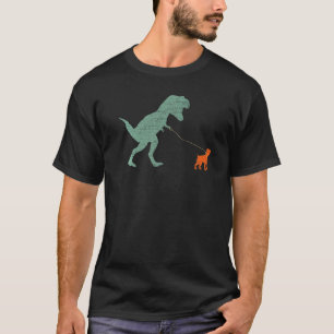 Hunde Dinosaurier Vintag Tyrannosaurus Rex & Boxer T-Shirt