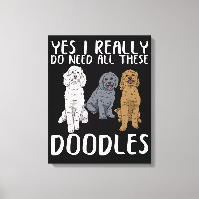 Hunde Doodle Mama gibt Vater Labradoodle Doodle Leinwanddruck (Vorderseite)