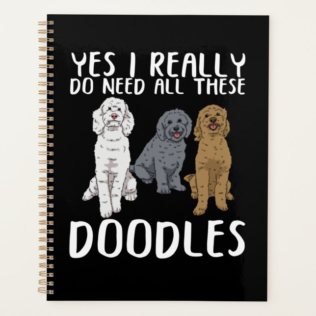Hunde Doodle Mama gibt Vater Labradoodle Doodle Planer (Vorderseite)