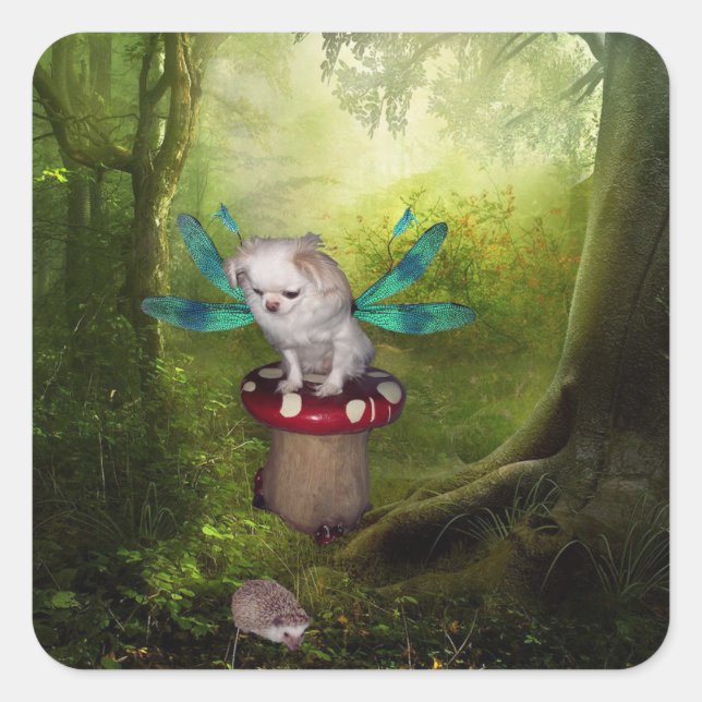 Hunde Dragonfly und Hedge Hog Stickers (Vorderseite)