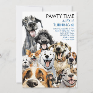 Hunde Einladung Funny Birthday Party Kinder einlad