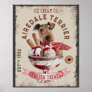Hunde-Eiscreme Poster