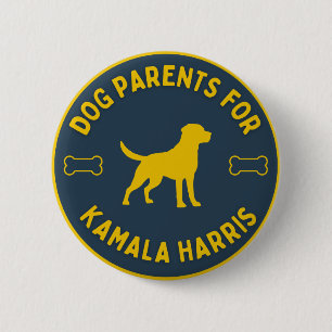 Hunde Eltern für Kamala Harris Button